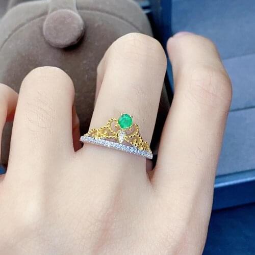 100% 925 sterling silver Natural green Emerald Rings fine Jewelry gift women wedding wholesale new plant wedding jcj3.53.588agml