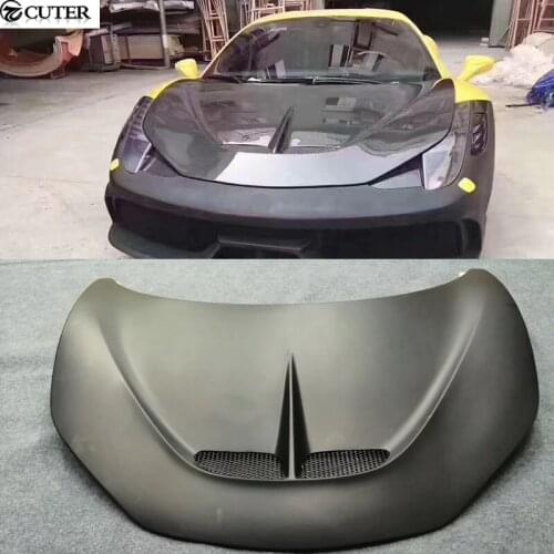 458 SP style Carbon fiber FRP front engine hood bonnet for Ferrari 458 SP style car body kit