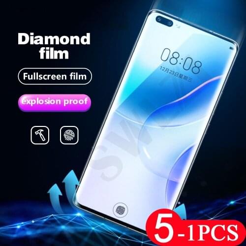 5-1Pcs cover Phone Screen Protector for Huawei nova 8 pro 8i 7 SE 7i 6 5 5i 5Z 5T 4 4E 3 3i 3E Tempered Glass HD protective Film