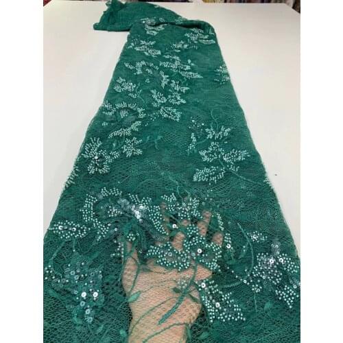 African Lace Fabric with bead and sequin J-628886 Embroidered Nigerian Wedding Lace Fabric High Quality French Tulle Lace Fabric