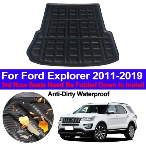 Car Rear Boot Cargo Liner Tray Trunk Floor Carpet Mats Carpets Pad Anti-dirty For Ford Explorer 2011 - 2015 2016 2017 2018 2019