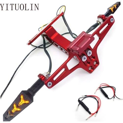 Motorcycle License Plate Frame Holder For KAWASAKI KLE 500 VULCAN 800 NINJA 650 Z800 WINDSHIELD Z 750 VERSYS 1000 Z750 VN900