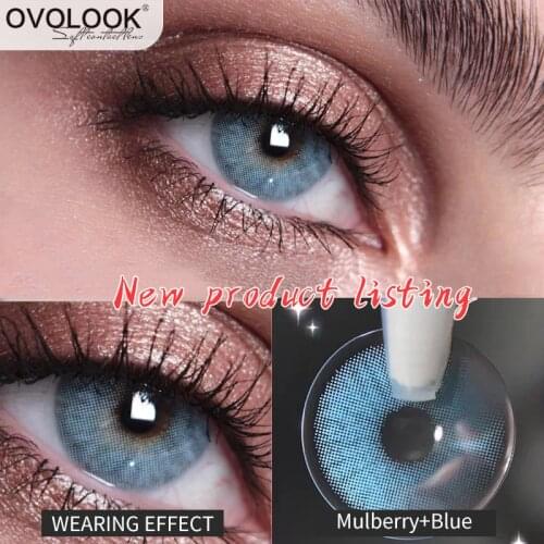 OVOLOOK-2Pcs/Pair Beautiful Contact Lens Cosmetic Contact Lens Eye Available in four colors Natural Colored Contact Lenses for