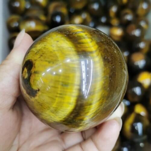 60-70mm Top quality high polished natural Tigers Eye Stone quartz sphere Chakra crystal healing ball Stone Crafts Home decor