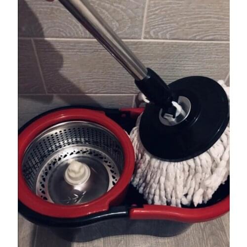 Cleaning Kit with Mop and Bucket A Bucket with A Built-in Rinse and Wring System, A Telescopic Mop and A Microfiber Nozzle