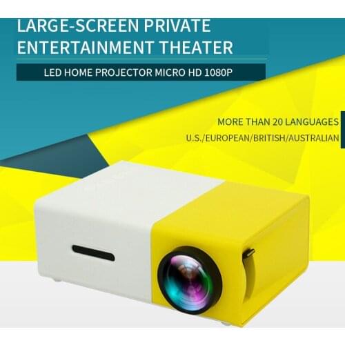 New YG300 projector home LED mini micro entertainment portable 1080 HD projector USB audio portable home media video player