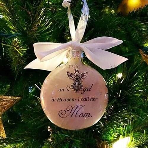 Feather Angel Ball Ornament Memorial Hanging Sign Commemorative Ornaments Christmas Tree Garden Green Plant Decorations