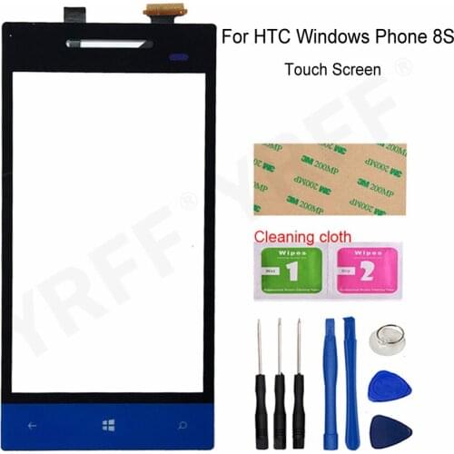 For HTC Windows Phone 8S Touch Screen Digitizer 4.0'' inch 8S Touch Glass Panel Sensor Replacement Assembly Parts