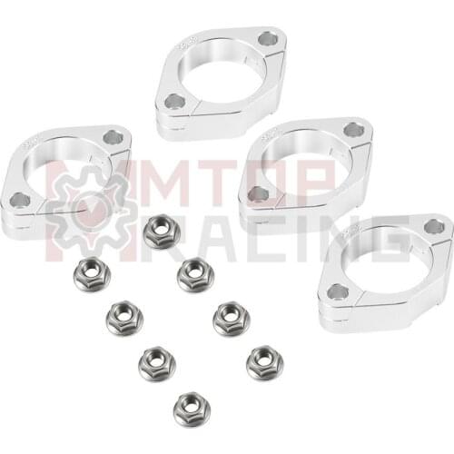 Silver Exhaust Flange For Kawasaki ZR750 ZR-7S 2001 2002 2003 2004 2005 4 Pcs