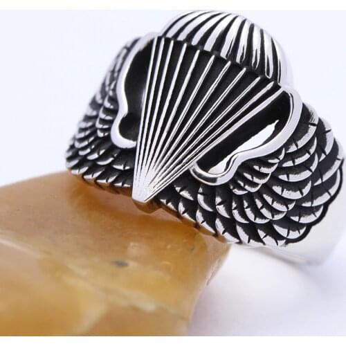 US Army Airborne Parachutist Badge Jump Wings Ring