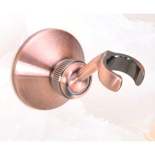 Vintage Retro Antique Red Copper Bathroom Hand Held Shower Head Bracket Wall Mounted / Bathroom Accessory msh064