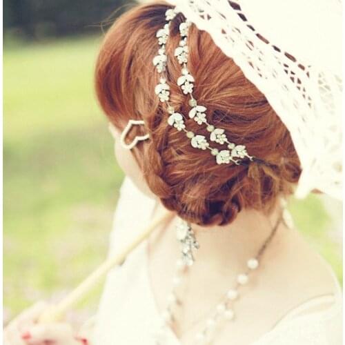 Japan South Korea decoration sweet princess series small High Quality Handmade Wedding Girls Hair Bands Fantistic Metal Alloy