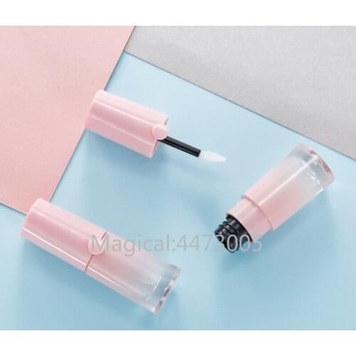 10/30/50pcs Pink Gradient Oval Lip Gloss Bottle Empty Makeup DIY Lip Glaze Tube Lipstick Shell Packaging Cosmetics Refillable