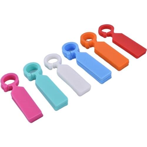 50PCS New Plastic Plants Tags Nursery Garden Ring Label Pot Marker Stake Hanging Tags Greenhouse Bonsai Collar Tags