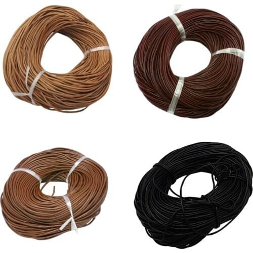 10m Long 4mm Thick Cowhide Leather Cords For DIY Crafts Accessories Jewelry for Bead Necklace Ethnic Meterial Wholesale F80