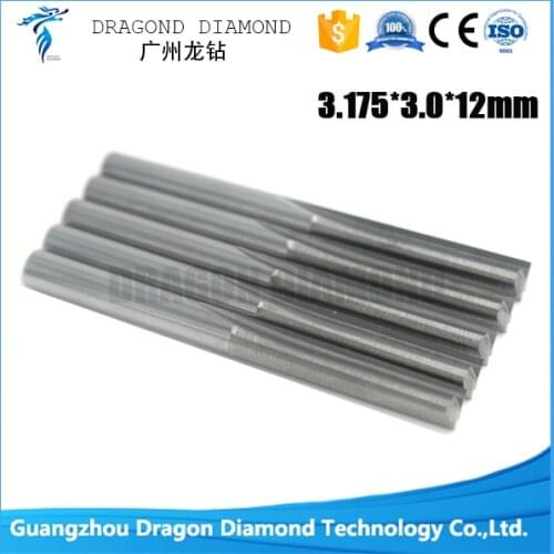 10pcs 3.175*12MM Two Straight Flutes Carbide End Mill, Wood Working Tools, 2D Engraving Cutting Milling Cutter on MDF,PVC