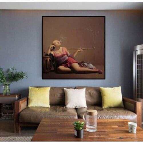 100% Hand Painted Painting On Canvas Famous Artist Liu Bao Juns Elegant Woman Nice Painting For Home Room Wall Decoration