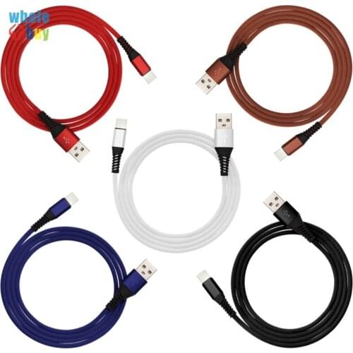 100pcs/lot 1m Breakproof Nylon braided Type C Micro 5pin 8Pin Data Sync Charger Cable For Samsung Lenovo Nokia LG iphone HTC