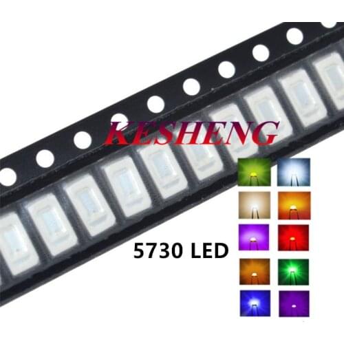 1000PCS LED 5730 5630 SMD warm white / RGB / red / yellow / green / light emitting diode 5.7*3.0*0.9MM