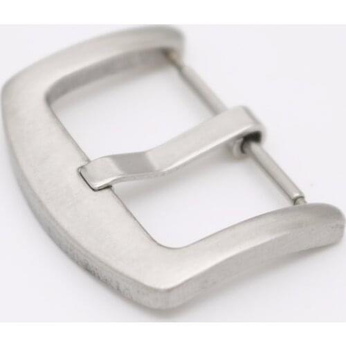 18 20 22 24mm 2016 Wholesale New Men Women 316L Stainless Steel Silver Brushed Matt 3mm Tang Tongue Pin Watch Buckle in Strap