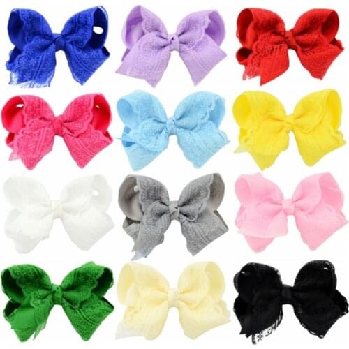 2021 New Style 2 PCS Fashion Bow Hairpin Lace Childrens Bow Hairpin Girl Hairpin Bangs Clip Set