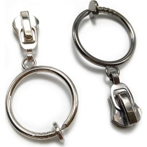 20pcs/lot, Particular Electroplating Round 5# Metal Zipper Slider for Metal Nylon Resin Zippers