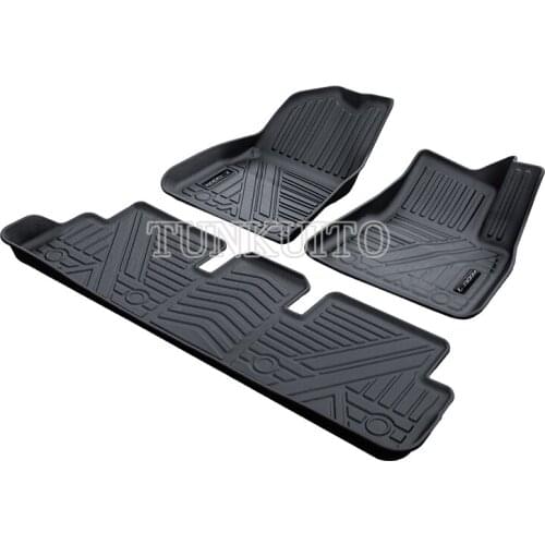3 Pieces/Set Black 3D TPE Car Floor Mats for Model 3 2017 2018 2019 2020 Waterproof Dust-proof