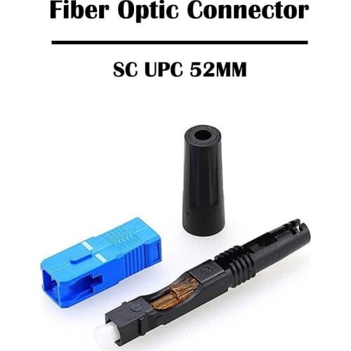 300 Pieces/lot SC/UPC 52MM Fiber Optic Connector FTTH Cold Tools Connection FTTH SM Single Mode Networking