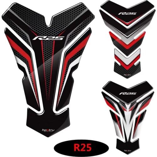 3D Carbon-look Motorcycle Tank Pad Protector Decal Stickers Case for Yamaha YZF250 YZF-R25 Tank