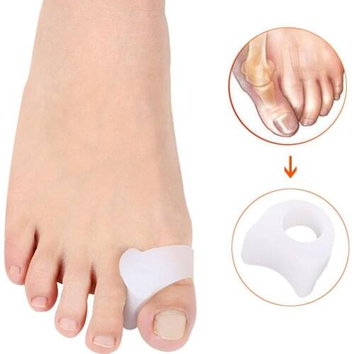 2Pairs Silicone Big Toe Separator Bursitis Thumb Bunion Hallux Valgus Corrector Toe Protector Foot Pedicure Fingers Separators