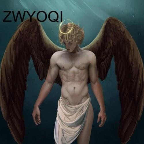 5DIY Diamond embroidery sea sun Full Round Diamond painting Cross stitch Angel halo Full Square Diamond mosaic Man feather wings