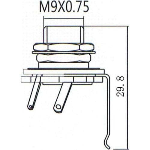6.35mm 1/4" Jack Guitar Instrument Socket Plug Output for Guitar Pickup
