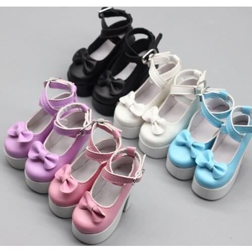 60cm bjd sd Doll PU Leather Shoes Girl Toys Childrens Shoes 7.8cm 1/3 BJD Doll Toys High Wheel Shoes