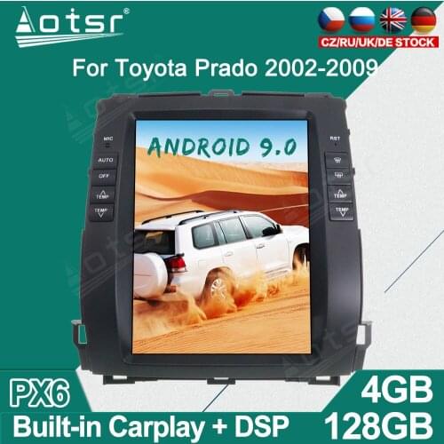 Tesla Style For Toyota Prado 2002-2009 Android Car Radio Player GPS Navigation Auto Stereo Multimedia Video Headunit DSP carplay