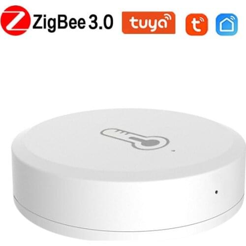 Tuya ZigBee3.0 Temperature And Humidity Sensor Battery Powered Works With Alexa Google Assistant And Tuya Zigbee Hub Smart Home
