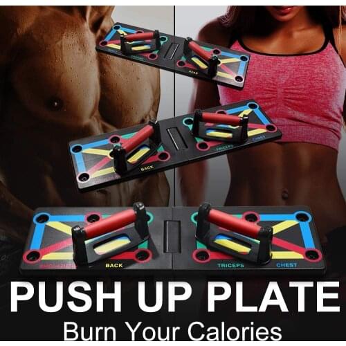 9 in 1 Push Up Board Foldable Multi-function Push-up Rack Home Fitness ABS abdominal Muscle Training Exercise Workout Equipment