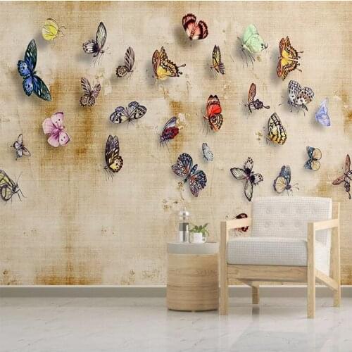 Custom Wall Cloth Photo Wallpaper Modern Nordic Hand Painted Pansy Bird Mural Living Room Bedroom Background Wall 3D Decoration