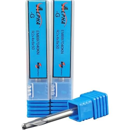 HRC50 2 Flute Carbide Tungsten Steel Ball End Mill R5 Coated Round Head Spherical End Mill for Straight Shank Steel 1-20mm Tool