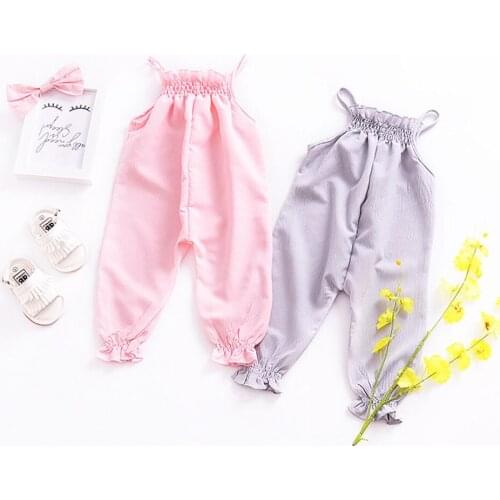 Emmababy Girl Clothes Sleeveless Toddler Baby Girl Clothes Strap Romper Jumpsuit Playsuit Outfit Sunsuit