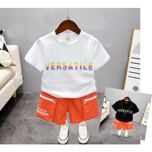 Summer Outfits Girls Clothing Sets 2-7Years Infant Baby Boys Clothes Set Fashion SET T-shirt Tops + Shorts Set Childrens Sets