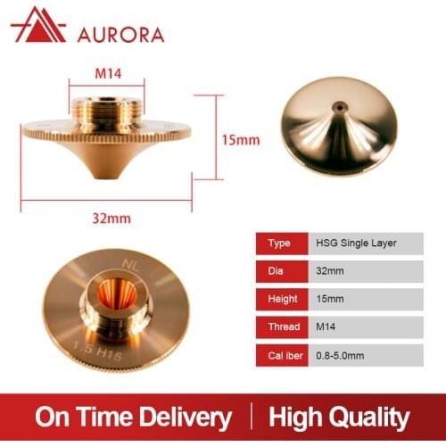 Laser Nozzles Single Double Chrome-Plated Layers Caliber 0.8-6.0mm for Fiber Cutting Metal Head Consumables