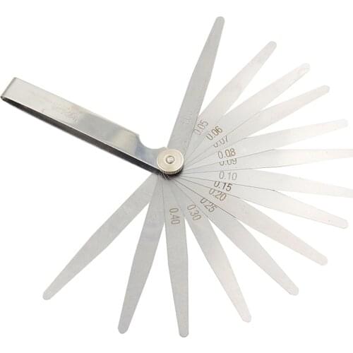 Metric Feeler Gauge Gap Filler 14 Blade Thickness Measurement Layout Gauge