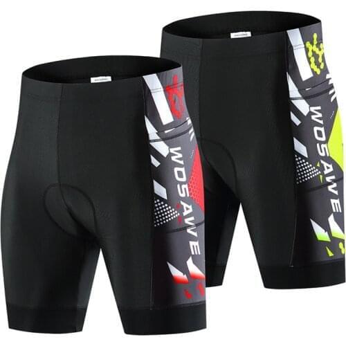 Mens Cycling Shorts Breathable Quick-Drying Silicone Sponge Cushion Silicone Non-Slip Leg Straps Reflective Zipper Shorts