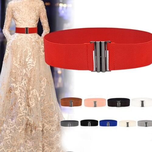 Soft Leather Wide Self Tie Wrap Around Waist Band Simple Femme Vintage Dress Belt Apparel Accessories Women Elastic Belt Skinny