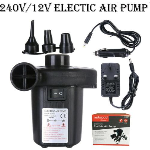 Inflatable Pump Electric Air Pump Inflator Toys Car Home Inflatables Camping Bed Pool with 3 Nozzles Camping Pump Air Compressor