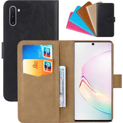 Luxury Wallet Case For Samsung Galaxy Note10 (Snapdragon 855) PU Leather Retro Flip Cover Magnetic Fashion Cases Strap