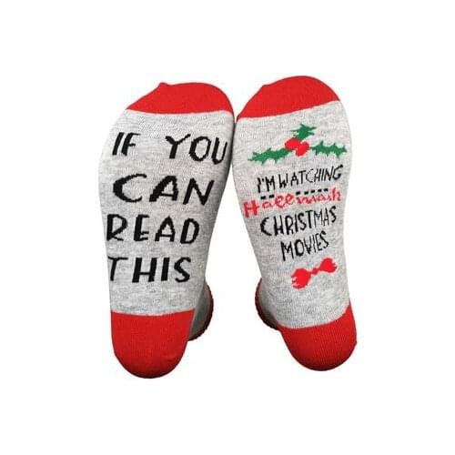 New Christmas Socks Women Man Funny Santa Claus Christmas Tree Snow Elk Cotton Happy Men New Year Sokken Red Children Winter