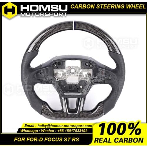 Carbon Fiber Steering Wheel For focus ST/RS Custom Carbon Fiber Steering Wheel For ford focus 2010-2017
