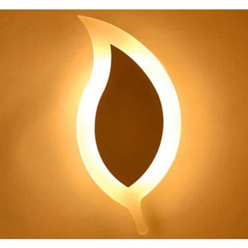 Leaf shape Led wall lights for bedroom living room aisle lights staircase European crystal wall lamp CL