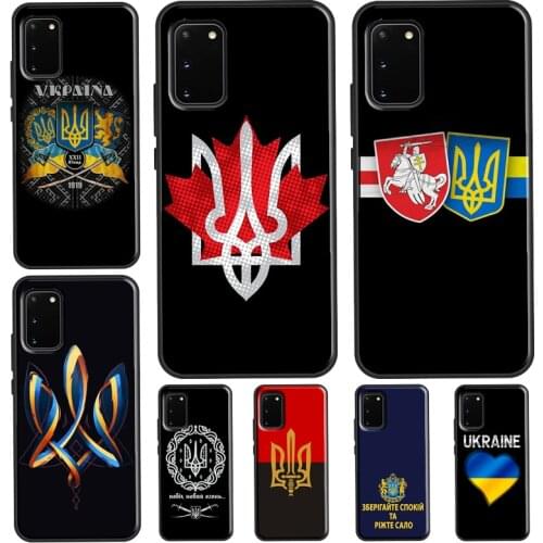 Ukraine Tryzub Flag Case For Samsung Galaxy S21 Ultra S20 FE S9 S8 S10 Plus S10e Note 20 Note 10 Plus Cover